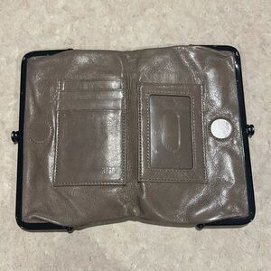 Hobo “International Glory” Wallet - gray leather with black hardware